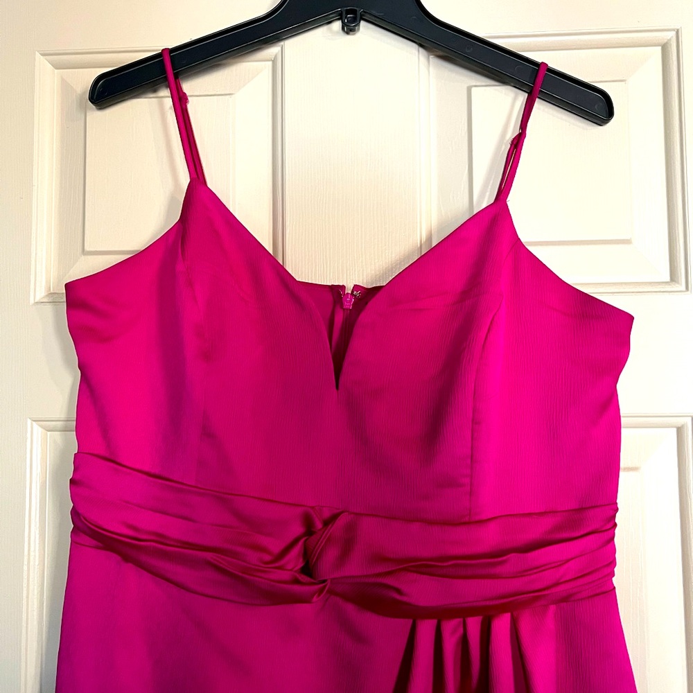 Express Tulip Hem Midi Dress Fuchsia